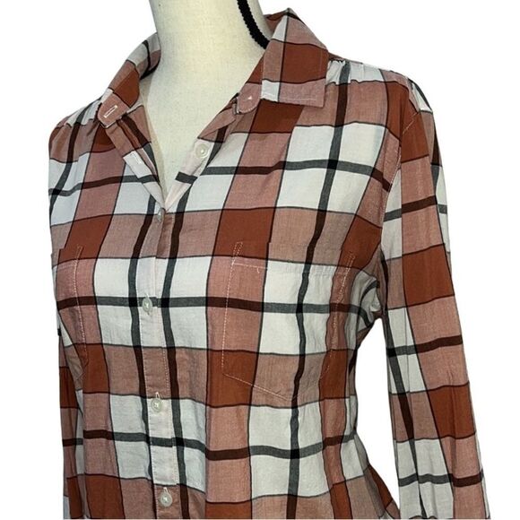 Ann Taylor Factory Relaxed Fit Collared Button Down Blouse - Picture 6 of 12